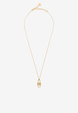 Ferragamo Gancini Padlock Pendant Necklace