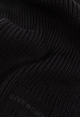 Givenchy Logo Embroidered Wool Scarf