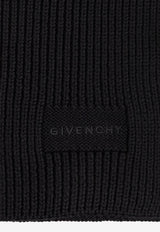 Givenchy Logo Embroidered Wool Scarf
