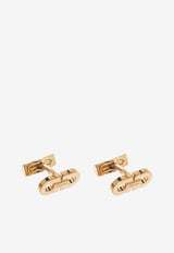 Ferragamo Double-Gancini Brass Cufflinks Gold 770385 CLNK GCATENA 784855-ORO