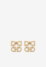 Ferragamo Four Gancini Crystal Embellished Stud Earrings