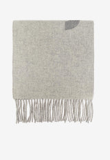 Jacquemus Logo Jacquard Fringed Wool Scarf