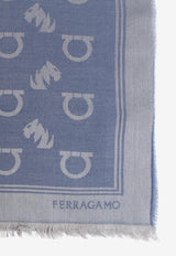 Ferragamo Jacquard Stole with Feline Motif