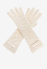 Jacquemus Grosgrain Ribbed Wool Gloves