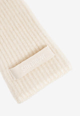 Jacquemus Grosgrain Ribbed Wool Gloves