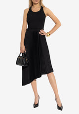 Alexander McQueen Pleated Asymmetric Midi Dress