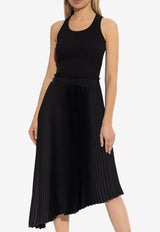 Alexander McQueen Pleated Asymmetric Midi Dress