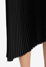 Alexander McQueen Pleated Asymmetric Midi Dress