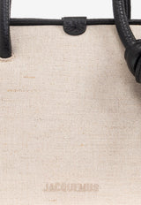 Jacquemus Small Le Turismo Linen Top Handle Bag