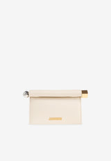 Jacquemus Small Rond Carré Leather Clutch
