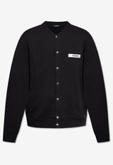 Jacquemus Grosgrain Button-Up Cardigan Black CDM00576 AJ00126-990