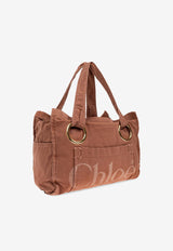 Chloé Large Plage Logo Tote Bag Brown CH25AS545 P10-6L7