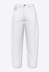 Givenchy Logo Patch Balloon Jeans White BM51M N516J-100