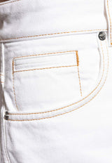 Givenchy Logo Patch Balloon Jeans White BM51M N516J-100