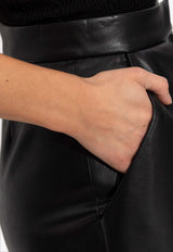 Balmain Straight-Leg Leather Pants Black FF1PN190 XH81-0PA