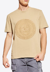 Balmain Embossed Logo T-shirt Beige FH1EG000 BD08-8KC