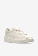 Jimmy Choo Diamond Maxi Pearl Embellished Sneakers White DIAMOND MAXI F II NVK-X LATTE MIX