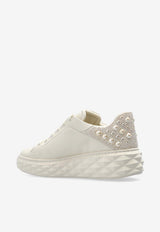 Jimmy Choo Diamond Maxi Pearl Embellished Sneakers White DIAMOND MAXI F II NVK-X LATTE MIX