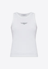 Givenchy Ribbed Sleeveless Top White BW70F PP75N-100