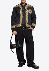 Balmain Embroidered Bomber Jacket Navy FH1TFA75 PD09-EAD