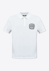 Balmain Écusson Print Polo T-shirt White FH1GC035 GE96-GAB