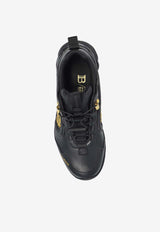 Balmain Cosmic Dust Leather Sneakers Black FN1VI733 LGSY-EAD