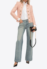 Balmain Sequin Tweed Blazer Pink FF1SM508 XL01-4CU