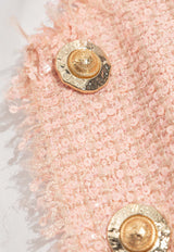 Balmain Sequin Tweed Blazer Pink FF1SM508 XL01-4CU