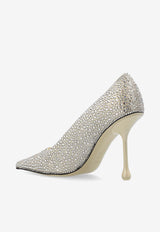Jimmy Choo Ixia 95 Embellished Pumps Silver IXIA 95 JVB-BUTTERMILK