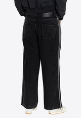 Adidas Originals Washed Straight-Leg Jeans Black JD3109 0-TRUBLC