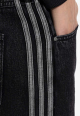 Adidas Originals Washed Straight-Leg Jeans Black JD3109 0-TRUBLC