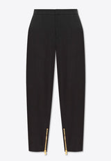 Balmain Wool Tailored Pants Black FF1PM045 ME54-EAP