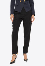 Balmain Wool Tailored Pants Black FF1PM045 ME54-EAP