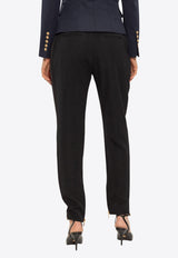 Balmain Wool Tailored Pants Black FF1PM045 ME54-EAP