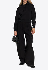 Jacquemus Gros Grain Cropped Hooded Sweatshirt Black HOW00247 AJ00109-990
