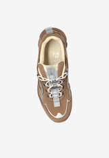 Balmain Cosmic Dust Leather Sneakers Brown FN1VI733 LSEY-GSV