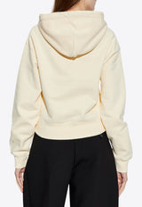 Jacquemus Gros Grain Cropped Hooded Sweatshirt Cream HOW00247 AJ00109-130