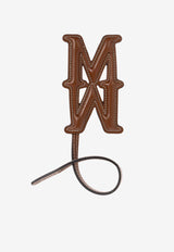 Max Mara Double M Leather Bag Charm Brown MMCHARM 2524726061-002