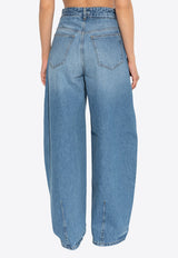 Jacquemus Ovalo High-Rise Jeans Blue PAW00609 AD00038-33C