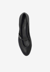 Max Mara MM Leather Ballet Flats Black MMBALLET 2524526311-005