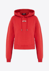 Jacquemus Gros Grain Cropped Hooded Sweatshirt Red HOW00247 AJ00109-471