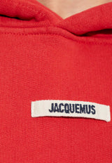 Jacquemus Gros Grain Cropped Hooded Sweatshirt Red HOW00247 AJ00109-471