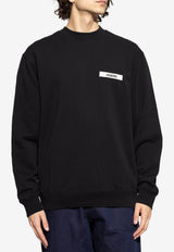 Jacquemus Gros Grain Crewneck Sweatshirt Black SSM00206 AJ00126-990