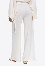 Max Mara Nigeria Wool Wide-Leg Pants Cream NIGERIA 2521336011-001