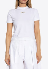 Jacquemus Gros Grain Slim T-shirt White TSW00133 AJ00124-100