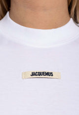 Jacquemus Gros Grain Slim T-shirt White TSW00133 AJ00124-100