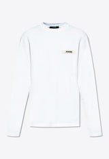 Jacquemus Gros Grain Long-Sleeved T-shirt White TSM00570 AJ00226-100