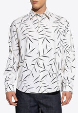 Jacquemus Simon Foliage Print Shirt White SHM00541 AW00208-1KL