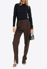 Jacquemus Gros Grain Long-Sleeved Slim T-shirt TSW00155 AJ00124-990