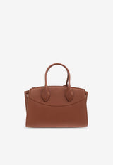 Ferragamo Medium Studio Hammered Leather Handbag Brown 21A112 ST SOFT S NW 786168-NEW COGNAC